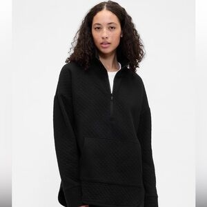 Gap Oversized Quilted Quartet-Zip Jacket